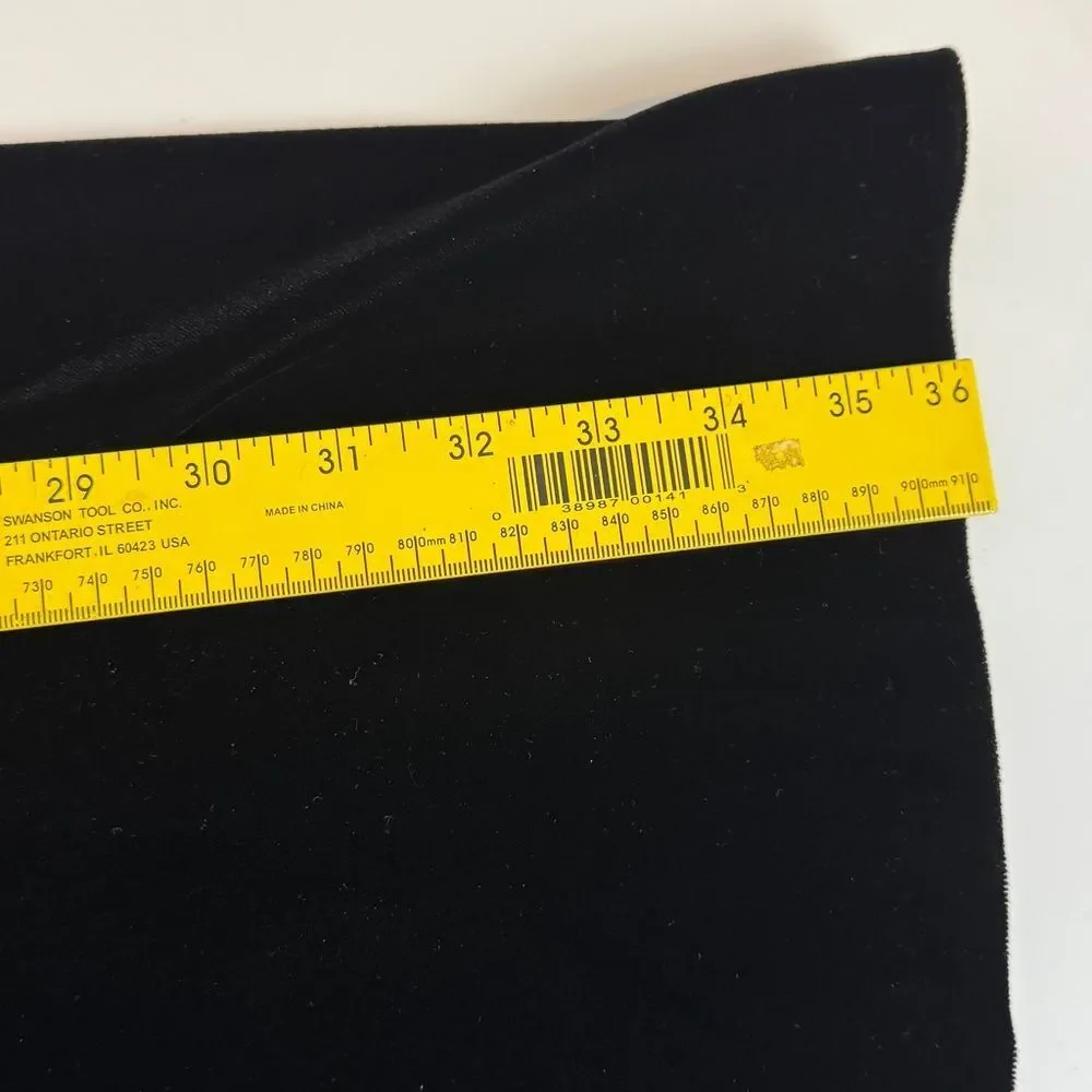 Vintage 90s Michelle Stuart Black Velvet Maxi Skirt 10 (27" waist) - Picture 8 of 9